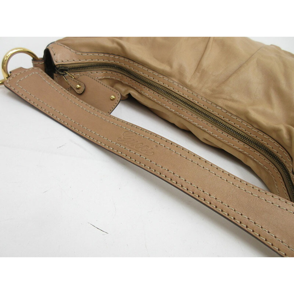 GUCCI Shoulder Bag Camel Brown Leather - Picture 7 of 10